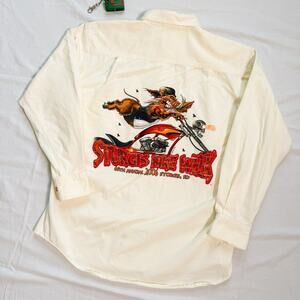 Y2K Vtg Sturgis 2006 Graphic Button Down Shirt - M
